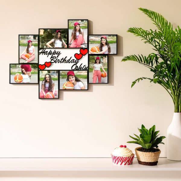 Personalized wooden frame with 8 pictures (12*18 inches) - Image 3