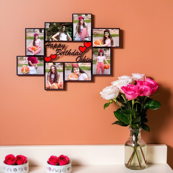 Personalized wooden frame with 8 pictures (12*18 inches) - Image 2